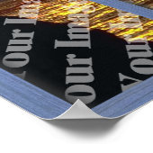 独自の青い木製の窓ポスターを作成 ポスター (角)