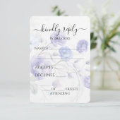 独自の青い水色の孔雀と花を作成 出欠カード (スタンド正面)