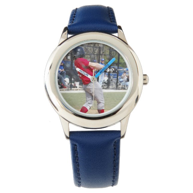 独自の青い番号カスタム付きベゼルの作成 腕時計 (正面)