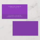 独自の青い紫モダンの平エレガント野を作成する 名刺 (正面/裏面)