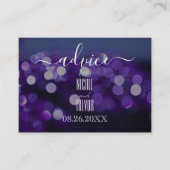 独自の青い背景を作成する紫の《写真》ぼけ味 アドバイスカード (正面)