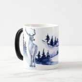 独自の青い鹿を作威厳のある成 モーフィングマグカップ (正面左)