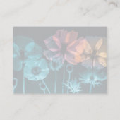 独自の青い黄色のピンクのX線花を作成する アドバイスカード (裏面)