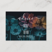 独自の青い黄色のピンクのX線花を作成する アドバイスカード (正面)