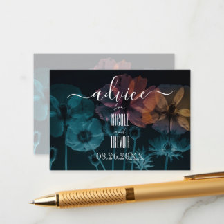 独自の青い黄色のピンクのX線花を作成する アドバイスカード