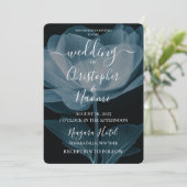 独自の青いX線の花を作成結婚する 招待状 (スタンド正面)