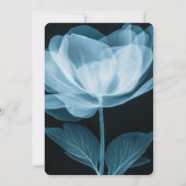 独自の青いX線の花を作成結婚する 招待状 (裏面)