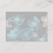 独自の青かわいらしいX線花を作成 アドバイスカード (裏面)