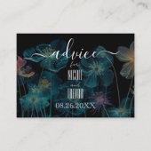 独自の青かわいらしいX線花を作成 アドバイスカード (正面)