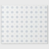 独自の青と金ゴールドの雪片を作成 ラッピングペーパー (フラット)