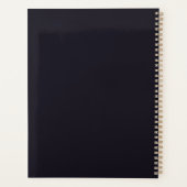 独自の青と金ゴールドを作成Filigree Moon プランナー手帳 (裏面)