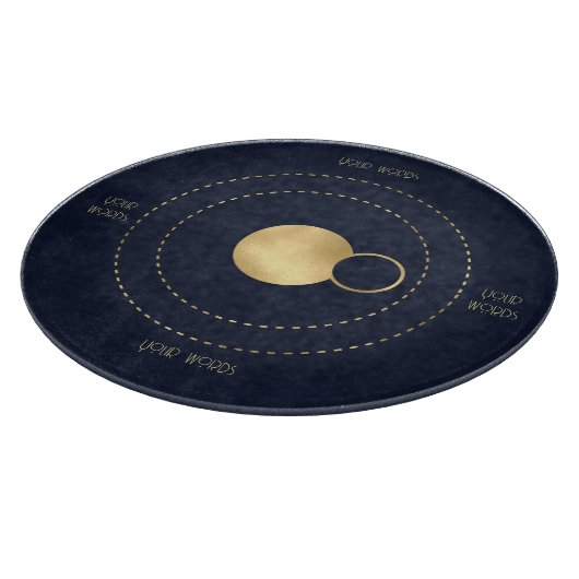 独自の青と金ゴールド天体を作成 カッティングボード (角)