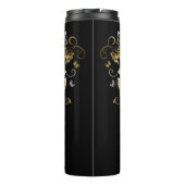 独自の青と金ゴールド蝶を作成 タンブラー (裏面)