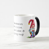 独自の青の現在のクリスマス格言を作成 モーフィングマグカップ (正面右)