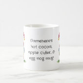 独自の青の現在のクリスマス格言を作成 モーフィングマグカップ (中央)