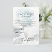 独自の青独身の水色バラの作成 出欠カード (スタンド正面)