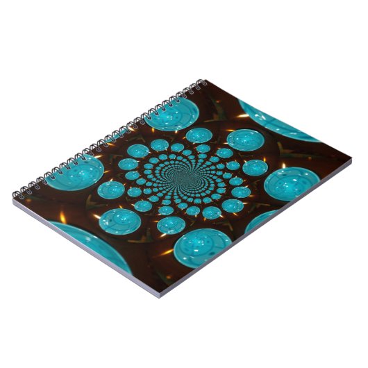 独自の青色光源を作成万華鏡のように千変万化するパターン ノートブック (左側)