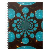独自の青色光源を作成万華鏡のように千変万化するパターン ノートブック (正面)