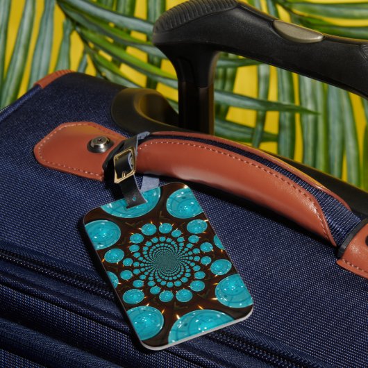 独自の青色光源を作成万華鏡のように千変万化するパターン ラゲッジタグ (正面インサイチュ1)