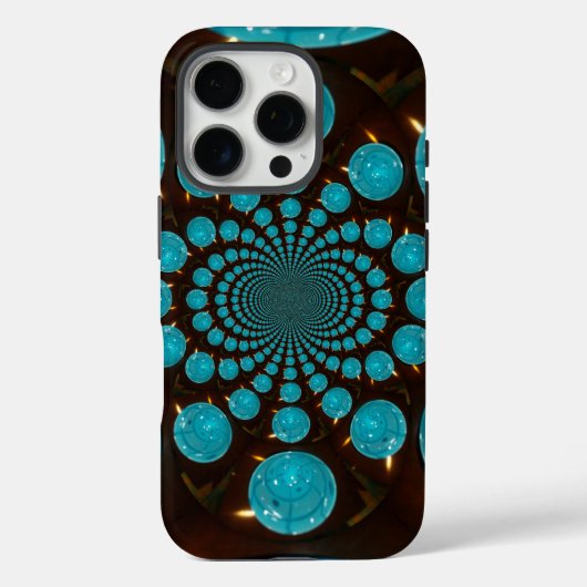 独自の青色光源を作成万華鏡のように千変万化するパターン Case-Mate iPhoneケース (裏面)