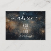 独自の青黄色の花火を作成する アドバイスカード (正面)