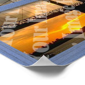 独自の青4ペイン木製の窓ポスターを作成 ポスター (角)