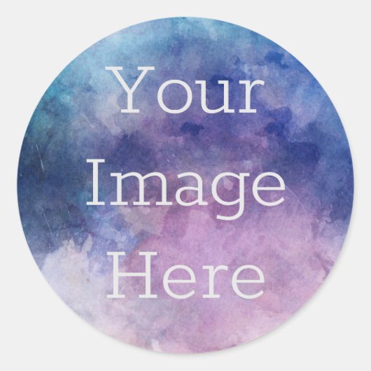 独自の青+紫ムーディカラーを作成 ラウンドシール (正面)