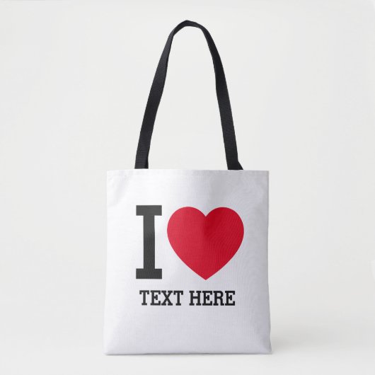 独自の面白い "I love "を作成 トートバッグ (正面)