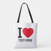 独自の面白い "I love "を作成 トートバッグ (裏面)