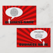 独自の音声バブルを作成する 名刺 (正面/裏面)