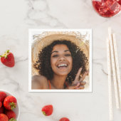 独自の顔おもしろいの作成Selfie写真パーティー スタンダードカクテルナプキン (インサイチュ)