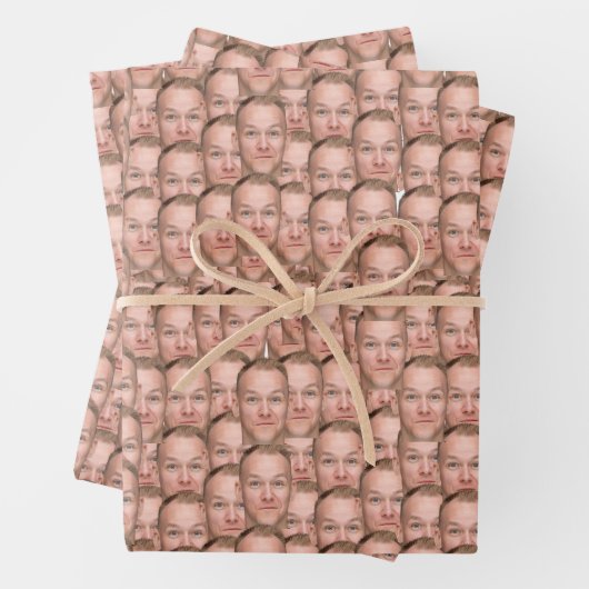 独自の顔カスタム写真を作成おもしろいする ラッピングペーパーシート (インサイチュ)