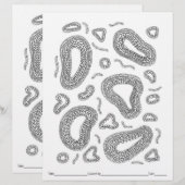 独自の顕微鏡編み物のカラーリングページに色を付ける (正面/裏面)