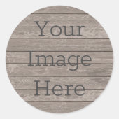 独自の風化された木素朴板スラットを作成 ラウンドシール (正面)