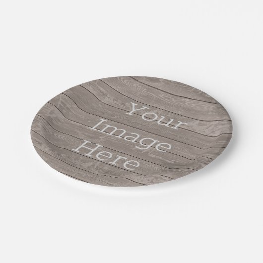 独自の風化した素朴な木の板を作成 ペーパープレート (アングル)