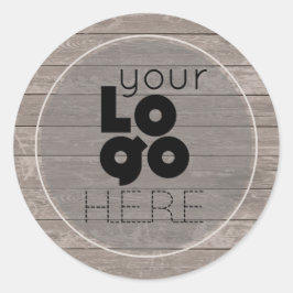 独自の風化木材素朴ボードのロゴを作成 ラウンドシール