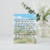 独自の飛行機の風刺画を作成する ポストカード (スタンド正面)