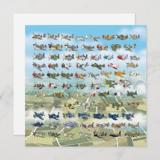 独自の飛行機風刺画を作成する (正面/裏面)