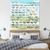 独自の飛行機風刺画を作成する キャンバスプリント (インサイチュ (寝室))