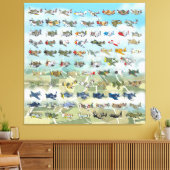 独自の飛行機風刺画を作成する キャンバスプリント (インサイチュ (リビング))