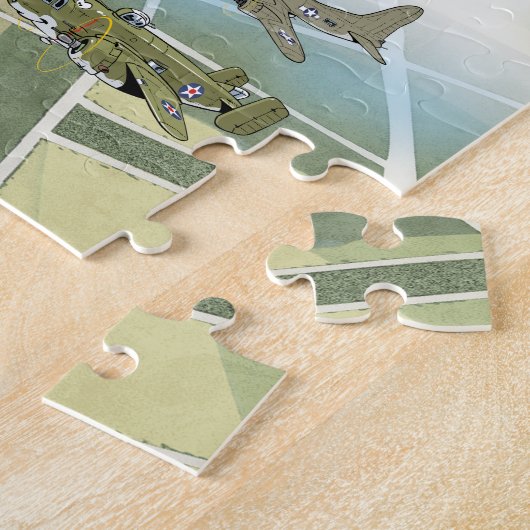 独自の飛行機風刺画を作成する ジグソーパズル (側面)