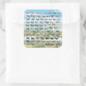 独自の飛行機風刺画を作成する スクエアシール (バッグ)