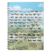 独自の飛行機風刺画を作成する ノートブック (正面)