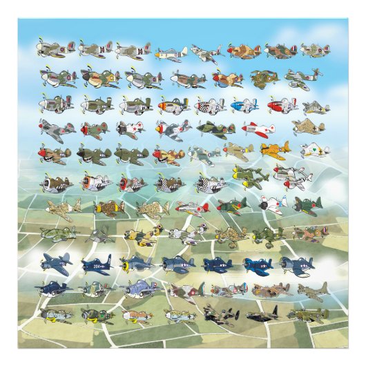 独自の飛行機風刺画を作成する フォトプリント            (正面)