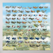 独自の飛行機風刺画を作成する ポスター (正面)