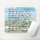 独自の飛行機風刺画を作成する マウスパッド (マウス)