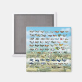 独自の飛行機風刺画を作成する マグネット (正面/裏面)