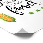 独自の食用水色の庭園野菜を育てる ポスター (角)