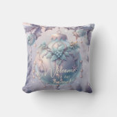 独自の魔法のオーナメントと真珠を作成 クッション (正面)