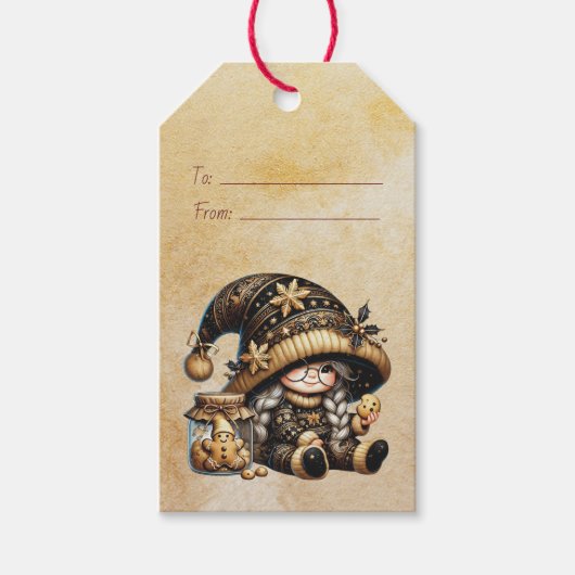 独自の魔法のクリスマス格言クッキージャーの作成 ギフトタグ (正面)